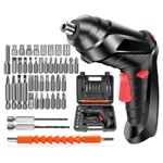 Casa si Gradina - Constructii - Scule electrice si accesorii - Masini de gaurit si insurubat - Set surubelnita electrica fara fir, Chucai, 47 accesorii, Baterie reincarcabila cu litiu de 3.6V, Negru - Infinity.ro