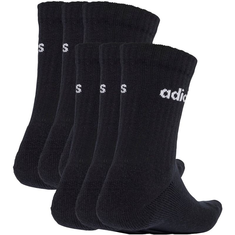 Fashion, accesorii si bijuterii - Barbati - Lenjerie si pijamale barbati - Sosete si ciorapi barbati - Set 6 perechi sosete Adidas Linear Crew Cushioned, 43-45 - Infinity.ro