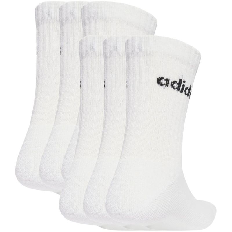 Fashion, accesorii si bijuterii - Barbati - Lenjerie si pijamale barbati - Sosete si ciorapi barbati - Set 6 perechi sosete Adidas Linear Crew Cushioned, 43-45 - Infinity.ro