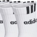 Fashion, accesorii si bijuterii - Barbati - Lenjerie si pijamale barbati - Sosete si ciorapi barbati - Set 3 perechi sosete Adidas 3-Stripes Linear Half-Crew Cushioned, 34-36 - Infinity.ro