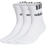Fashion, accesorii si bijuterii - Barbati - Lenjerie si pijamale barbati - Sosete si ciorapi barbati - Set 3 perechi sosete Adidas 3-Stripes Linear Half-Crew Cushioned, 34-36 - Infinity.ro