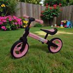 Sport si Outdoor - Ciclism - Biciclete pentru copii - Bicicleta de echilibru pentru copii (80-110 cm), inaltime reglabila, roti din spuma EVA, roz-negru - Infinity.ro