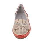 Fashion, accesorii si bijuterii - Femei - Incaltaminte femei - Balerini femei - Balerini dama din piele naturala Feeling Moreno, beige-red 37 - Infinity.ro