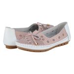 Fashion, accesorii si bijuterii - Femei - Incaltaminte femei - Balerini femei - Balerini dama din piele naturala Feeling Moreno, pink-white 37 - Infinity.ro