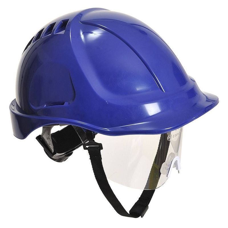 Casa si Gradina - Constructii - Echipamente de lucru - Casca protectia muncii - Casca ventilata si vizor inclus PW54 Endurance PLUS Portwest Albastru - Infinity.ro
