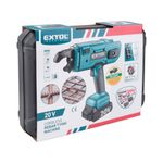 Casa si Gradina - Constructii - Scule electrice si accesorii - Masini de gaurit si insurubat - Masina de legat fier beton cu baterie EXTOL INDUSTRIAL brushless 1x5Ah + 10 sarme incluse - Infinity.ro