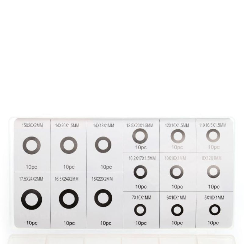 Auto si Moto - Moto - Accesorii moto si consumabile - Set saibe cupru, Kraft&Dele, diferite dimensiuni, 150 elemente, KD10503 - Infinity.ro
