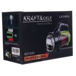 Casa si Gradina - Corpuri si surse de iluminat - Iluminat exterior - Lanterne - Lanterna T6 LED, Kraft&Dele, cu acumulator, 8A, cu lumini laterale, KD1243 - Infinity.ro