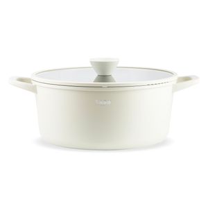 Oala din aluminiu turnat sub presiune si acoperire ceramica cu capac din sticla – 28 cm - ZG-ACS 15 CREM