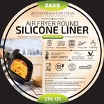 Electronice si Electrocasnice - Electrocasnice bucatarie - Aparate de gatit & desert - Friteuze - Forma rotunda din silicon pentru friteuza cu aer cald - 20.5 cm ZASS ZPL 05 - Infinity.ro
