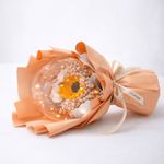 Market - Cadouri - Flori si aranjamente - Buchet cu flori parfumate din spaun, cu lumini LED in sfera, cadou in cutie eleganta, 3 moduri Iluminare, 30 cm, BUK14ZO - Infinity.ro