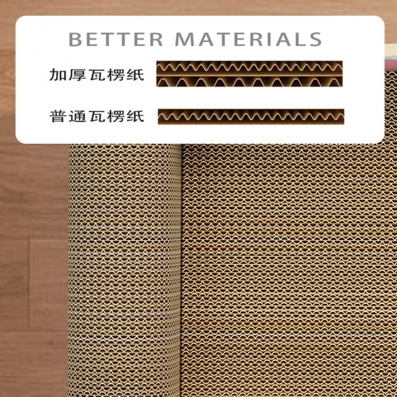 Petshop - Accesorii petshop - Culcusuri si custi - Culcusuri si saltele - Canapea pentru pisici, 2 in 1, pat + ansamblu de zgariat din carton rezistent, 60 x 27 x 33 cm, eCarla, KOT19 - Infinity.ro