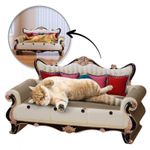 Petshop - Accesorii petshop - Culcusuri si custi - Culcusuri si saltele - Canapea pentru pisici, 2 in 1, pat + ansamblu de zgariat din carton rezistent, 60 x 27 x 33 cm, eCarla, KOT19 - Infinity.ro