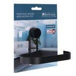 Casa si Gradina - Sanitare - Suporturi si accesorii baie - Accesorii baie - Suport hartie igienica, Bathroom Solutions, prindere cu ventuza, negru mat, 14x8x11 cm - Infinity.ro