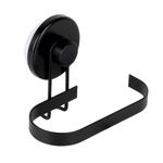 Casa si Gradina - Sanitare - Suporturi si accesorii baie - Accesorii baie - Suport hartie igienica, Bathroom Solutions, prindere cu ventuza, negru mat, 14x8x11 cm - Infinity.ro