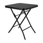 Sport si Outdoor - Camping - Mobilier pentru camping - Mese camping - Masuta pliabila patrata Jumi, 60x60 cm, negru, otel si sticla - Infinity.ro