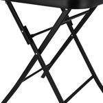 Sport si Outdoor - Camping - Mobilier pentru camping - Mese camping - Masuta pliabila patrata Jumi, 60x60 cm, negru, otel si sticla - Infinity.ro