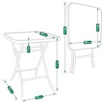 Sport si Outdoor - Camping - Mobilier pentru camping - Mese camping - Masuta pliabila patrata Jumi, 60x60 cm, negru, otel si sticla - Infinity.ro