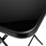 Sport si Outdoor - Camping - Mobilier pentru camping - Mese camping - Masuta pliabila patrata Jumi, 60x60 cm, negru, otel si sticla - Infinity.ro