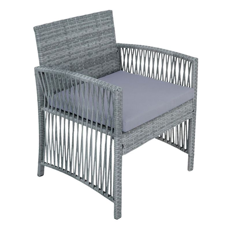 Casa si Gradina - Gradina si terasa - Mobilier exterior - Seturi mobila gradina - Set mobilier de gradina gri, Jumi, cu 2 fotolii, canapea si masuta de cafea - Infinity.ro