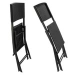 Casa si Gradina - Gradina si terasa - Mobilier exterior - Seturi mobila gradina - Set mobilier de terasa pliabil, Jumi, negru, 2 scaune si masa cu suport pentru flori - Infinity.ro