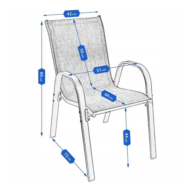 Casa si Gradina - Gradina si terasa - Mobilier exterior - Seturi mobila gradina - Set mobilier de gradina Jumi, model FIESTA, 2 fotolii suprapozabile si masuta de cafea - Infinity.ro
