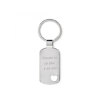 Fashion, accesorii si bijuterii - Barbati - Accesorii barbati - Alte accesorii barbati - Breloc Gravat metalic, Model Inima Decupata cu Textul "Fiecare zi cu tine e un dar." - Infinity.ro