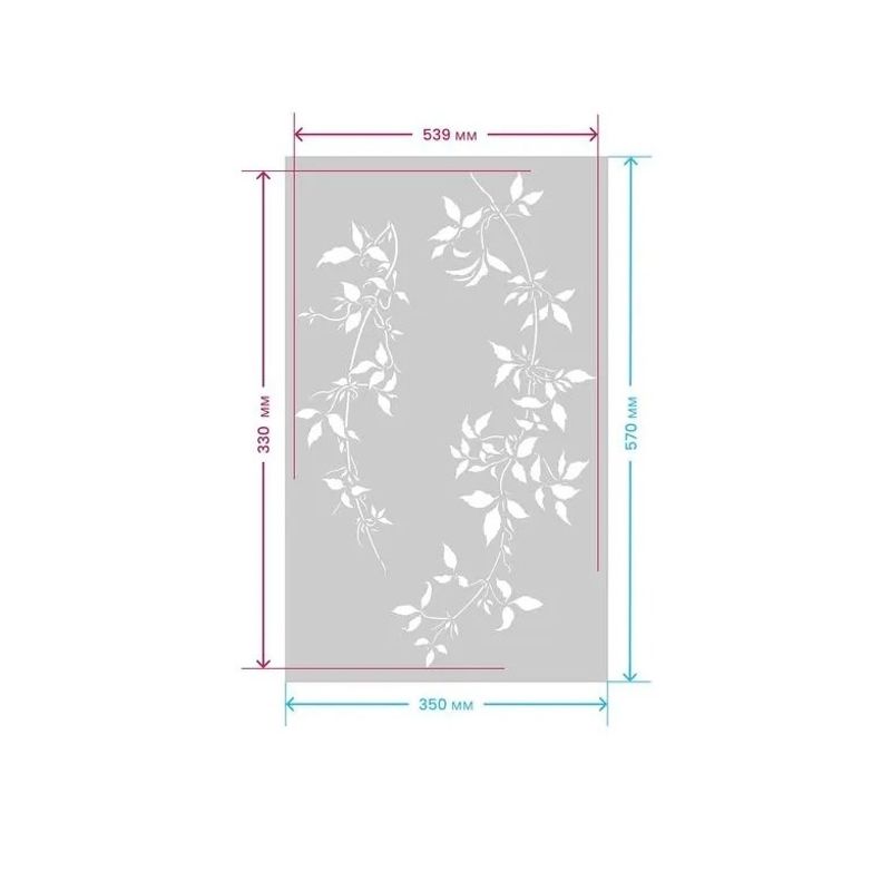 Casa si Gradina - Decoratiuni - DIY - Sabloane decorative pereti - Sablon Perete vopsire, tencuiala Frunze de Clematis model MXSP7651 marime 570x350 mm - Infinity.ro