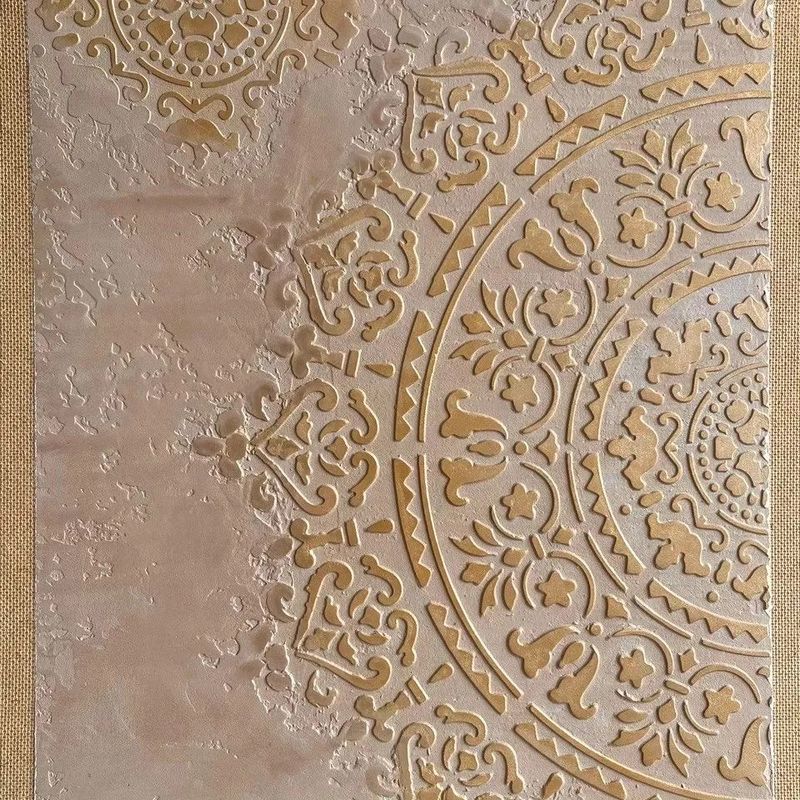 Casa si Gradina - Decoratiuni - DIY - Sabloane decorative pereti - Sfert Sablon Perete vopsire, tencuiala model Romana Mandala MXSP7652.6 marime 600x600mm - Infinity.ro