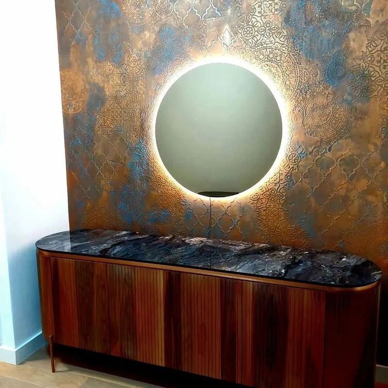 Casa si Gradina - Decoratiuni - DIY - Sabloane decorative pereti - Sfert Sablon Perete vopsire, tencuiala model Romana Mandala MXSP7652.6 marime 600x600mm - Infinity.ro