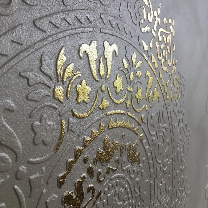 Casa si Gradina - Decoratiuni - DIY - Sabloane decorative pereti - Sfert Sablon Perete vopsire, tencuiala model Romana Mandala MXSP7652.6 marime 600x600mm - Infinity.ro