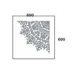 Casa si Gradina - Decoratiuni - DIY - Sabloane decorative pereti - Sfert Sablon Perete vopsire, tencuiala model Romana Mandala MXSP7652.6 marime 600x600mm - Infinity.ro