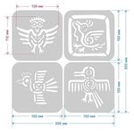 Casa si Gradina - Decoratiuni - DIY - Sabloane decorative pereti - Set de Sabloane pentru Perete vopsire, tencuiala, stil Pasari Mayase, model MXSP7669 marime 150 x 150 mm - Infinity.ro