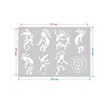 Casa si Gradina - Decoratiuni - DIY - Sabloane decorative pereti - Sablon de Perete vopsire, tencuiala stil Maya 200x290 mm, 0.7 mm, model MXSP7668 - Infinity.ro