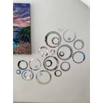 Casa si Gradina - Decoratiuni - DIY - Sabloane decorative pereti - Set de 5 Oglinzi Acrilice Cercuri inegale Autoadezive pentru Decorarea Peretilor 2mm grosime - Infinity.ro