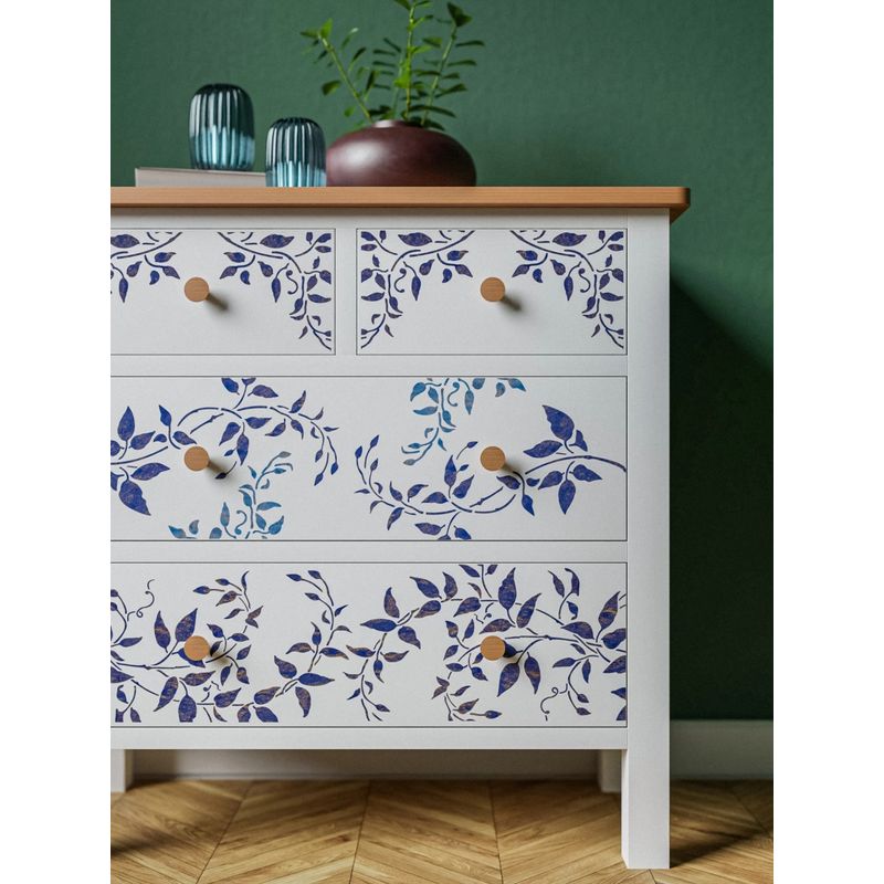 Casa si Gradina - Decoratiuni - DIY - Sabloane decorative pereti - Set 3 sabloane Perete Colectia TencoMix vopsire, tencuiala model Clematis MXSP7672 - Infinity.ro