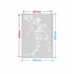 Casa si Gradina - Decoratiuni - DIY - Sabloane decorative pereti - Sablon Perete vopsire, tencuiala model Crenguta cu Frunze MXSP7650 marime 320 x 450 mm - Infinity.ro