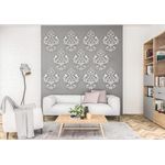 Casa si Gradina - Decoratiuni - DIY - Sabloane decorative pereti - Sablon Perete vopsire, tencuiala "Damasc - 2" dimensiune 450x340mm grosime 0,7mm model MXSP7372 - Infinity.ro