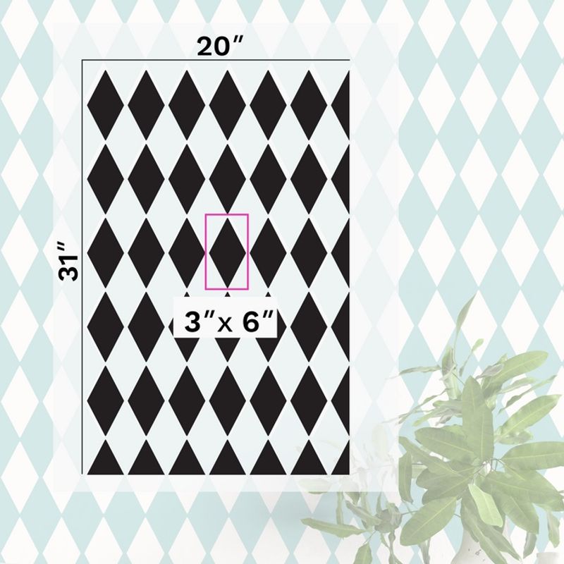 Casa si Gradina - Decoratiuni - DIY - Sabloane decorative pereti - Sablon Perete vopsire, tencuiala 900x600x0.7mm Harlequin Refolosibil, model MXSP7083 - Infinity.ro