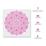 Casa si Gradina - Decoratiuni - DIY - Sabloane decorative pereti - Sablon Perete vopsire, tencuiala 0.7mm Tranquility Mandala Refolosibil, model MXSP7148, 200 x 200 mm - Infinity.ro