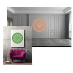Casa si Gradina - Decoratiuni - DIY - Sabloane decorative pereti - Sablon Perete vopsire, tencuiala 0.7mm 0 model Mandala Concentric Shutter MXSP9601 diferite marimi, 600 x 600 mm - Infinity.ro