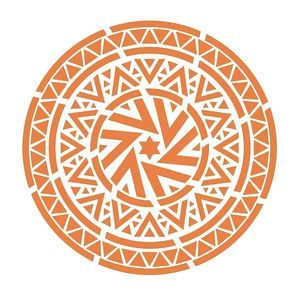 Sablon Perete vopsire, tencuiala 0.7mm 0 model Mandala Concentric Shutter MXSP9601 diferite marimi, 400 x 400 mm