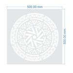 Casa si Gradina - Decoratiuni - DIY - Sabloane decorative pereti - Sablon Perete vopsire, tencuiala 0.7mm 0 model Mandala Concentric Shutter MXSP9601 diferite marimi, 200 x 200 mm - Infinity.ro