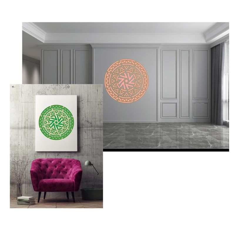 Casa si Gradina - Decoratiuni - DIY - Sabloane decorative pereti - Sablon Perete vopsire, tencuiala 0.7mm 0 model Mandala Concentric Shutter MXSP9601 diferite marimi, 200 x 200 mm - Infinity.ro