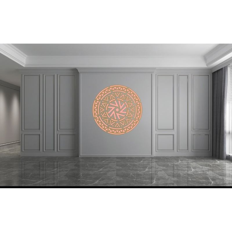 Casa si Gradina - Decoratiuni - DIY - Sabloane decorative pereti - Sablon Perete vopsire, tencuiala 0.7mm 0 model Mandala Concentric Shutter MXSP9601 diferite marimi, 200 x 200 mm - Infinity.ro