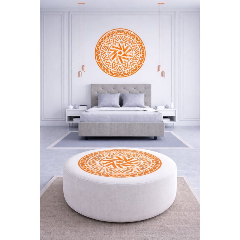 Casa si Gradina - Decoratiuni - DIY - Sabloane decorative pereti - Sablon Perete vopsire, tencuiala 0.7mm 0 model Mandala Concentric Shutter MXSP9601 diferite marimi, 1000 x 1000 mm - Infinity.ro