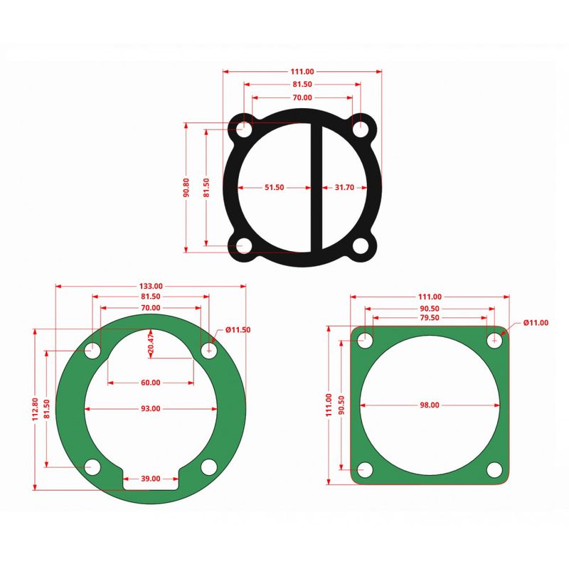 Casa si Gradina - Electrice - Echipamente electrice - Compresoare - Garnituri set pentru cap compresor de aer V 90mm CH086 Mod.9(M) - Infinity.ro