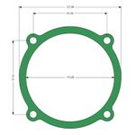 Casa si Gradina - Electrice - Echipamente electrice - Accesorii compresoare - Set de 10 Garnituri pentru cap compresor de aer V 2x65mm+ 1x51mm 12.5bari Mod.0.36/1.25 (D) CH175 - Infinity.ro