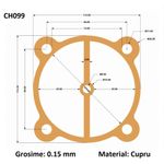 Casa si Gradina - Electrice - Echipamente electrice - Accesorii compresoare - Garnitura din cupru pentru cilindru cap compresor 90-100mm 84x84mm CH099 Mod.22 84mm - Infinity.ro