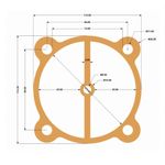 Casa si Gradina - Electrice - Echipamente electrice - Accesorii compresoare - Garnitura din cupru pentru cilindru cap compresor 90-100mm 84x84mm CH099 Mod.22 84mm - Infinity.ro